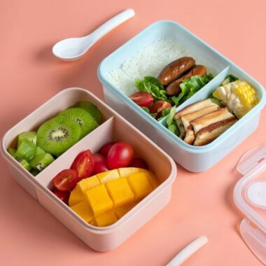 Microwaveable divided PP reusable food storage container