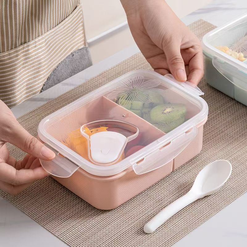 Microwaveable divided PP reusable food storage container