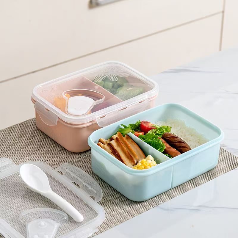 Microwaveable divided PP reusable food storage container