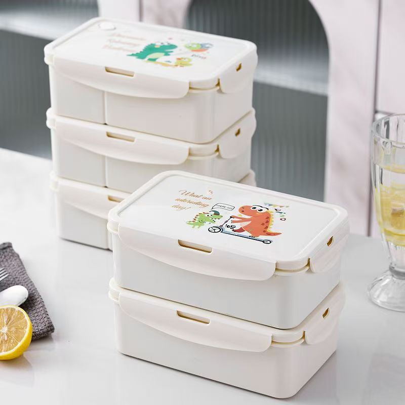 Cream-style PP reusable lunch container for office and student use