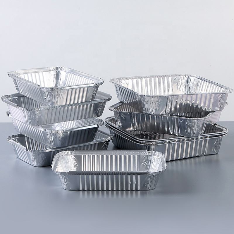 Oven-safe aluminum foil food container for cooking and baking