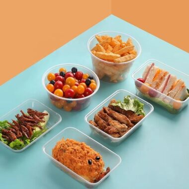 Transparent thickened plastic food container for safe food packaging