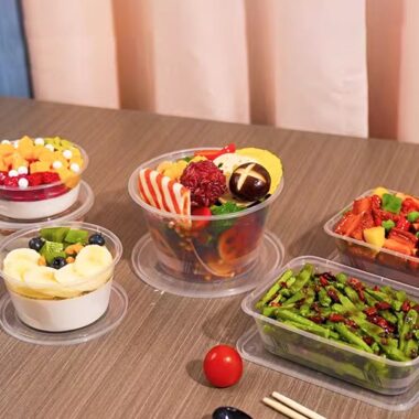 Transparent thickened plastic food container for safe food packaging