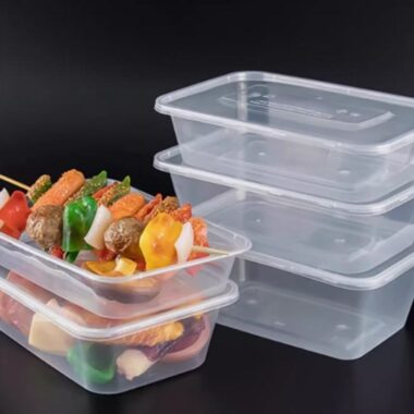 Transparent thickened plastic food container for safe food packaging