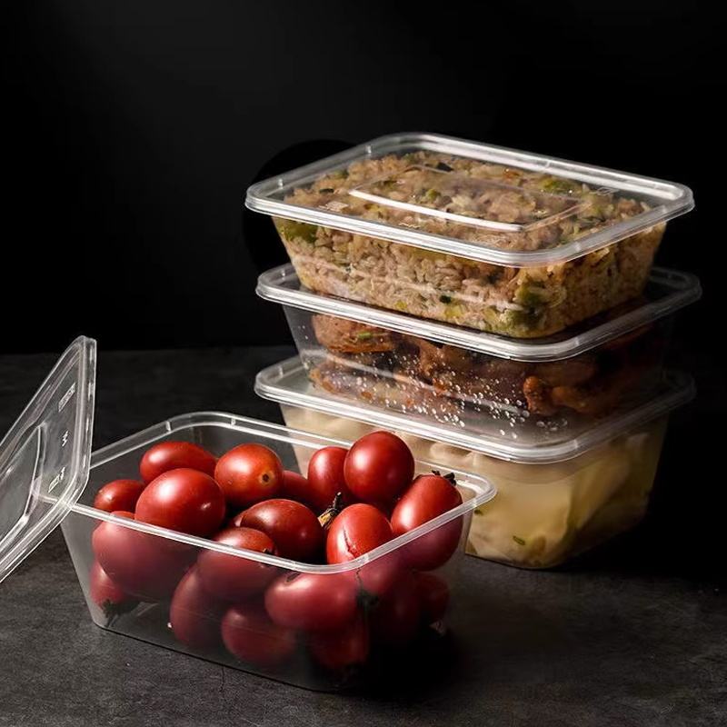 Transparent thickened plastic food container for safe food packaging