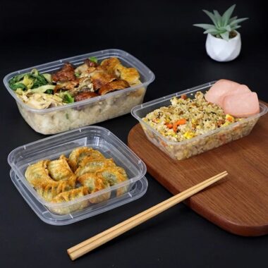 Transparent thickened plastic food container for safe food packaging