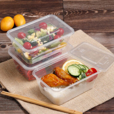 Portable microwavable food container for takeaway use