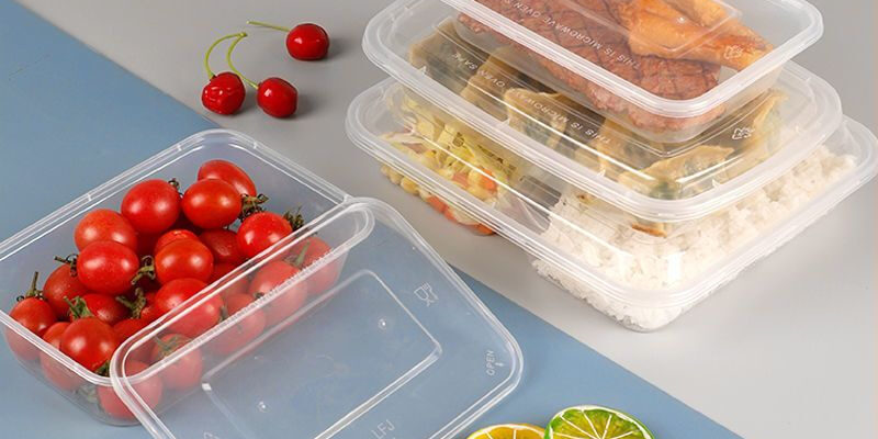 Portable microwavable food container for takeaway use