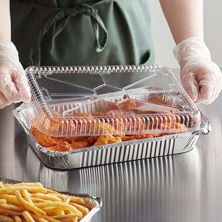 Oil-proof aluminum foil food container for household use