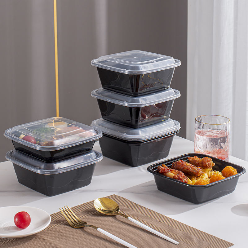 Plastic microwavable food container for fresh-keeping and storage