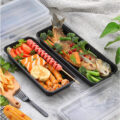 Food-grade leakproof plastic lunch container for salad and bento meals