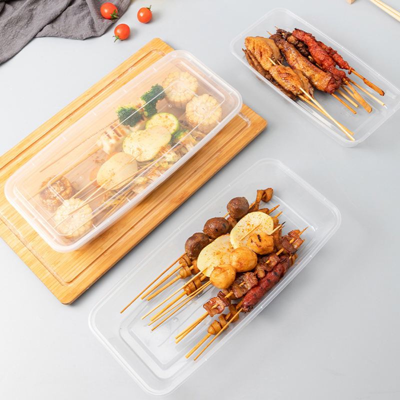 Food-grade leakproof plastic lunch container for salad and bento meals