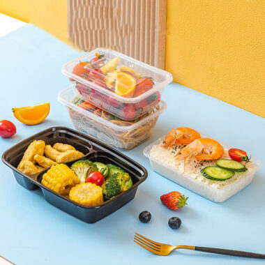 Food-grade microwavable lunch and salad container for picnic use