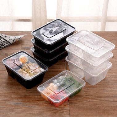 Food-grade microwavable lunch and salad container for picnic use