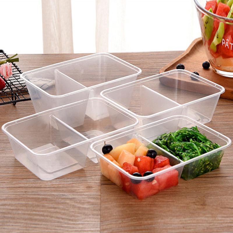 Food-grade microwavable lunch and salad container for picnic use