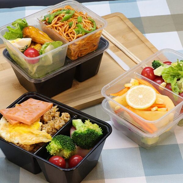 Food-grade microwavable lunch and salad container for picnic use