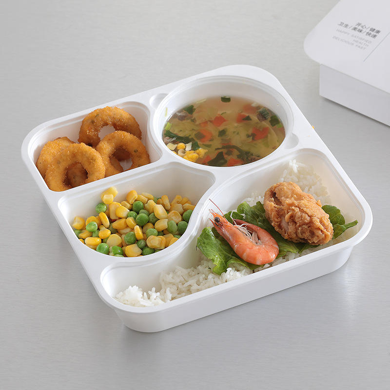 Microwave-safe takeaway plastic food container for fast food packaging