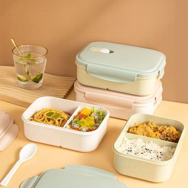 Microwave safe compartment PP reusable lunch container for office use