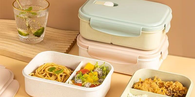 Microwave safe compartment PP reusable lunch container for office use