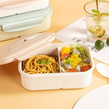 Microwave safe compartment PP reusable lunch container for office use