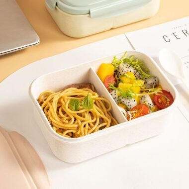 Microwave safe compartment PP reusable lunch container for office use