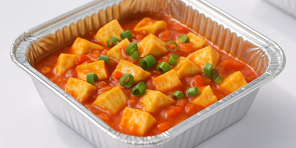 Aluminum foil food container for baking, takeaway, and catering