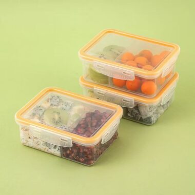 Fruit bento PP reusable food storage container with lid