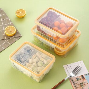 Fruit bento PP reusable food storage container with lid