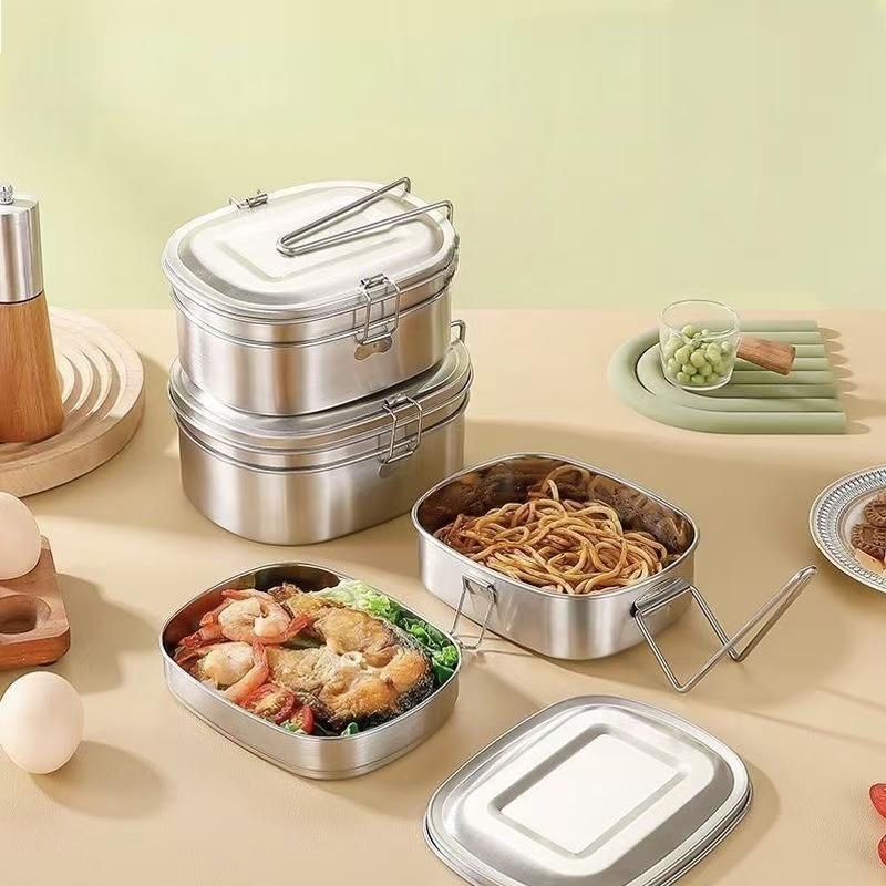 Portable stainless steel food container for office workers bulk supply