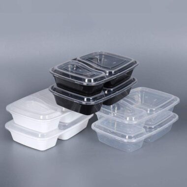 Food-grade PP portable plastic food container for daily and takeaway meals