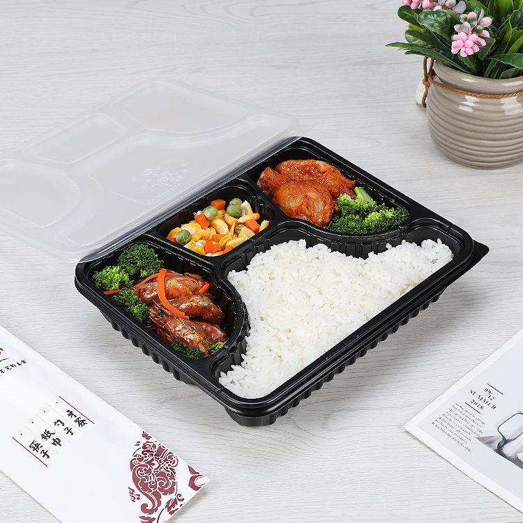 Food-grade PP portable plastic food container for daily and takeaway meals