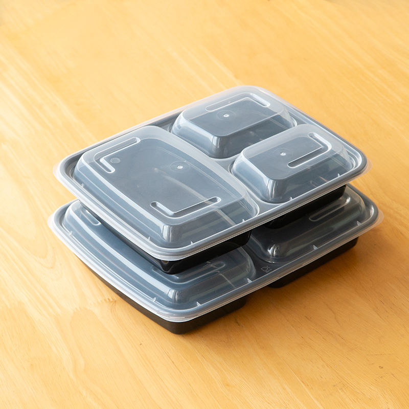 Food-grade PP portable plastic food container for daily and takeaway meals