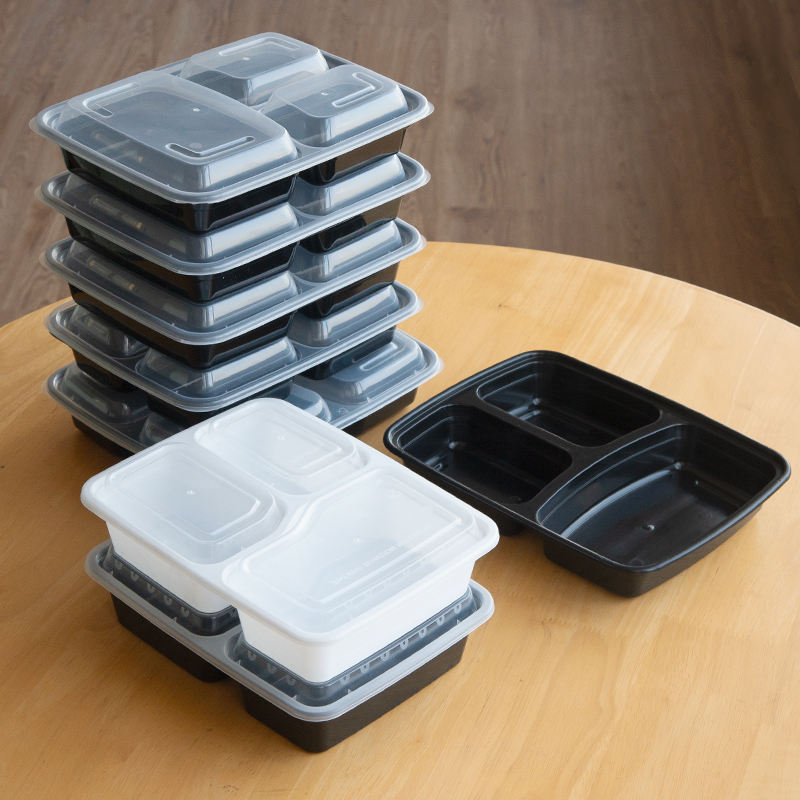 Food-grade PP portable plastic food container for daily and takeaway meals