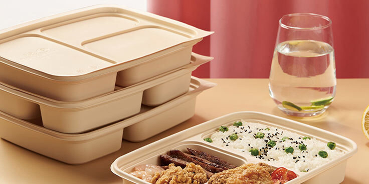 High-quality sustainable compostable food container for restaurants