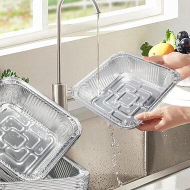 Premium aluminum foil lunch box container for catering use