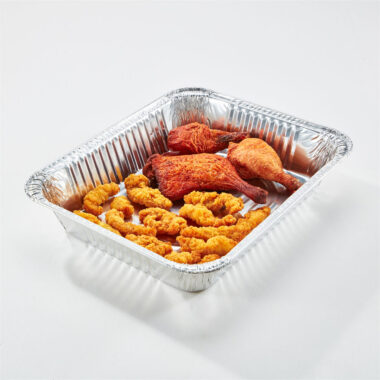Aluminum foil food container for home, hotel, and restaurant takeaway