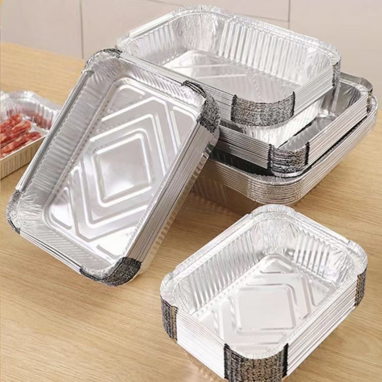 Aluminum foil food container for home, hotel, and restaurant takeaway