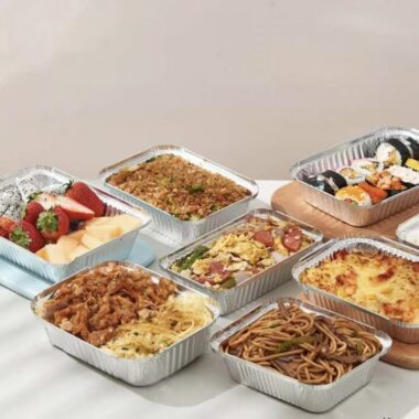 Aluminum foil food container for home, hotel, and restaurant takeaway