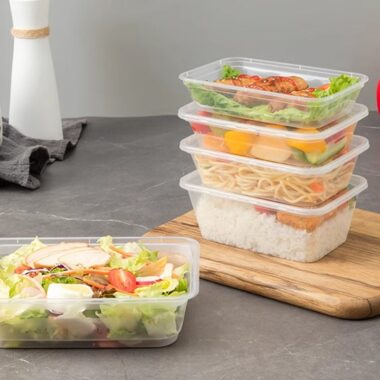 Food-grade plastic food container with lid for safe packaging