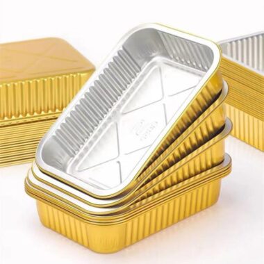 Aluminum foil food container for restaurant use