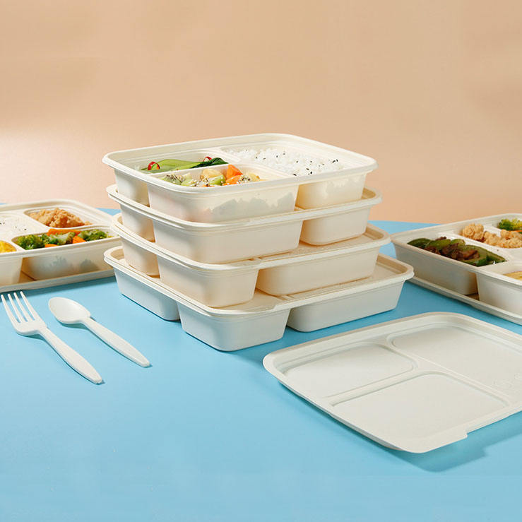 Eco restaurant tableware compostable food containers