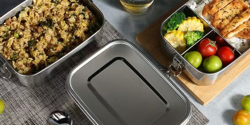 Food-grade 304 stainless steel bento lunch container