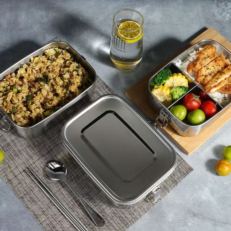 Food-grade 304 stainless steel bento lunch container