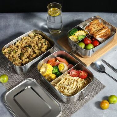 Food-grade 304 stainless steel bento lunch container