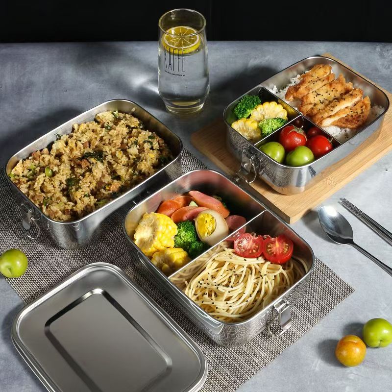 Food-grade 304 stainless steel bento lunch container