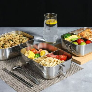 Food-grade 304 stainless steel bento lunch container