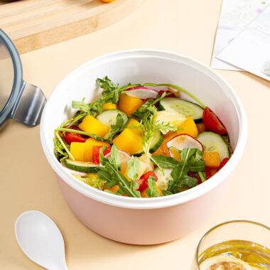 Food grade round PP reusable lunch container for students