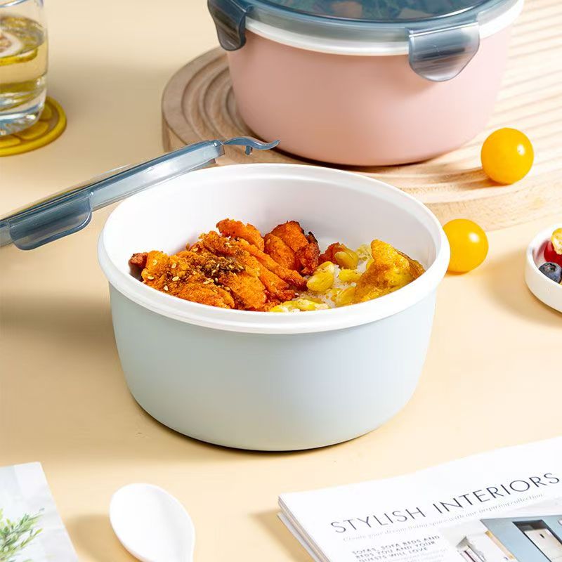 Food grade round PP reusable lunch container for students