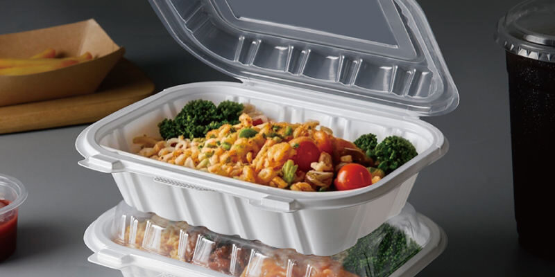 Microwave-safe restaurant food packaging container