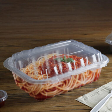 Microwave-safe restaurant food packaging container